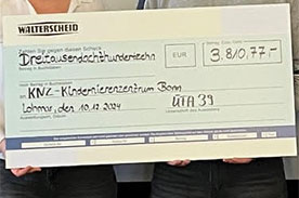 Spendenübergabe der Walterscheid GmbH und der ÜFA 39